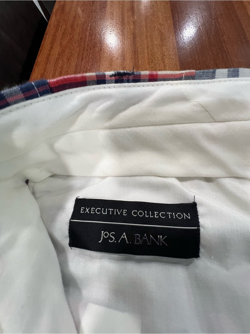 Vintage Jos A Bank Men’s Patchwork Madras Plaid Casual Trousers - 46L - Picture 11 of 12